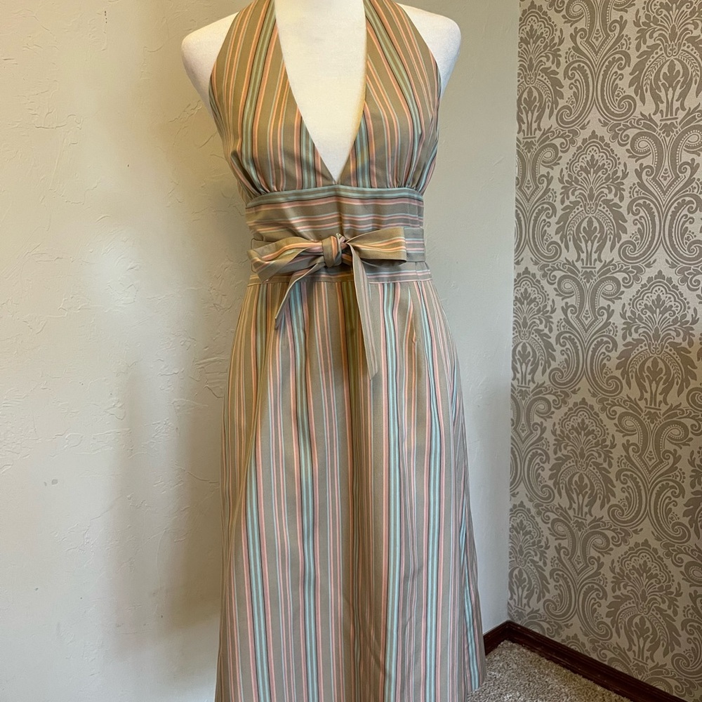 NWT TOMMY BAHAMA Striped Halter Neck Dress SIZE 8
